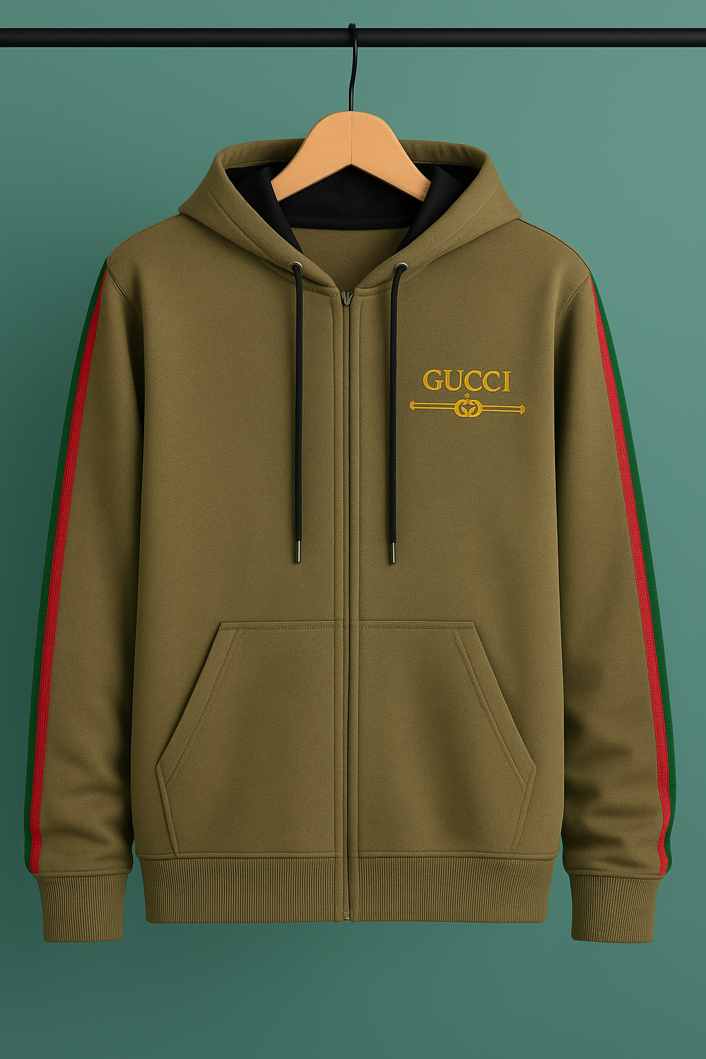 Stay Warm in Style with Gucci Hoodie(Olive)