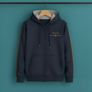 Stay Warm in Style with Gucci Hoodie(Navi Blue)